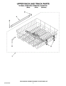 09 - Upper Rack And Track Parts parts for Whirlpool Dishwasher GU3000XTXB3 from AppliancePartsPros.com