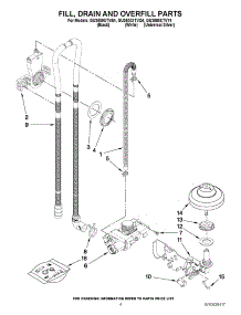 04 - Fill, Drain And Overfill Parts parts for Whirlpool Dishwasher GU3600XTVB4 from AppliancePartsPros.com