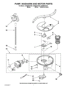 06 - Pump, Washarm And Motor Parts parts for Whirlpool Dishwasher GU3600XTVB4 from AppliancePartsPros.com