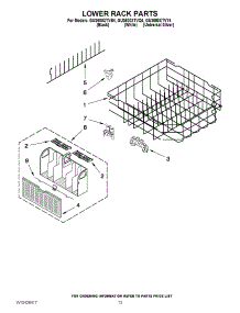 10 - Lower Rack Parts parts for Whirlpool Dishwasher GU3600XTVB4 from AppliancePartsPros.com