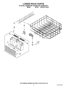 10 - Lower Rack Parts parts for Whirlpool Dishwasher GU3200XTXB4 from AppliancePartsPros.com