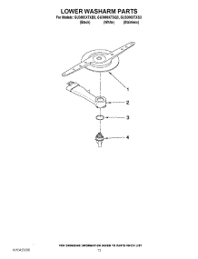 11 - Lower Washarm Parts parts for Whirlpool Dishwasher GU3000XTXS3 from AppliancePartsPros.com