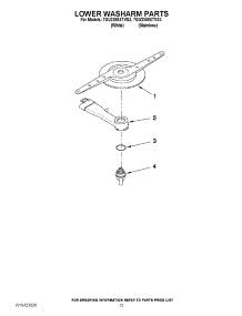 11 - Lower Washarm Parts parts for Whirlpool Dishwasher 7GU2300XTVQ3 from AppliancePartsPros.com