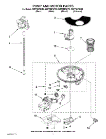 06 - Pump And Motor Parts parts for Whirlpool Dishwasher WDF730PAYW0 from AppliancePartsPros.com