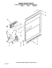 03 - Inner Door Parts parts for Whirlpool Dishwasher WDF750SAYW0 from AppliancePartsPros.com