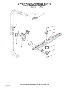 07 - Upper Wash And Rinse Parts parts for Whirlpool Dishwasher 7DU1100XTSS5 from AppliancePartsPros.com