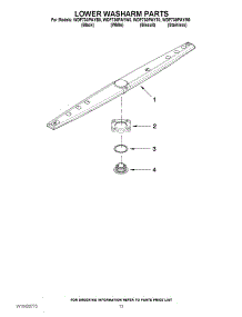 11 - Lower Washarm Parts parts for Whirlpool Dishwasher WDF730PAYT0 from AppliancePartsPros.com
