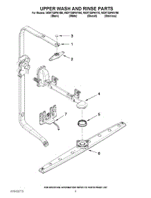 07 - Upper Wash And Rinse Parts parts for Whirlpool Dishwasher WDF730PAYB0 from AppliancePartsPros.com