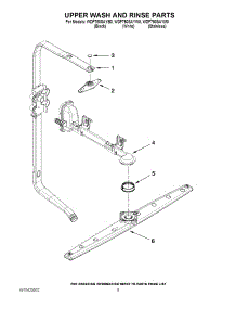 07 - Upper Wash And Rinse Parts parts for Whirlpool Dishwasher WDF750SAYB0 from AppliancePartsPros.com