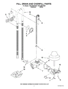 04 - Fill, Drain And Overfill Parts parts for Whirlpool Dishwasher 7DU1100XTSQ5 from AppliancePartsPros.com