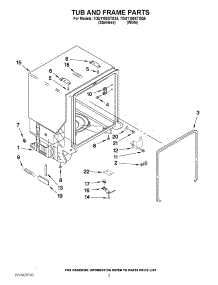 05 - Tub And Frame Parts parts for Whirlpool Dishwasher 7DU1100XTSQ5 from AppliancePartsPros.com