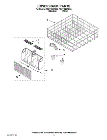 11 - Lower Rack Parts parts for Whirlpool Dishwasher 7DU1100XTSQ5 from AppliancePartsPros.com