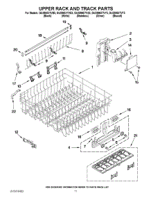09 - Upper Rack And Track Parts parts for Whirlpool Dishwasher GU2800XTVT3 from AppliancePartsPros.com