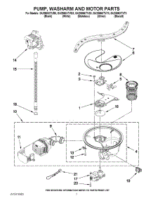 06 - Pump, Washarm And Motor Parts parts for Whirlpool Dishwasher GU2800XTVS3 from AppliancePartsPros.com
