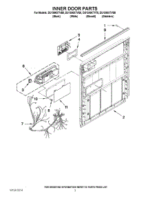 03 - Inner Door Parts parts for Whirlpool Dishwasher DU1300XTVQ8 from AppliancePartsPros.com