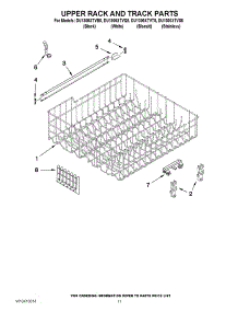 09 - Upper Rack And Track Parts parts for Whirlpool Dishwasher DU1300XTVQ8 from AppliancePartsPros.com