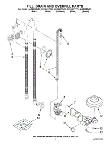 04 - Fill, Drain And Overfill Parts parts for Whirlpool Dishwasher GU2800XTVB3 from AppliancePartsPros.com