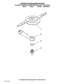 11 - Lower Washarm Parts parts for Whirlpool Dishwasher DU1010XTXQ3 from AppliancePartsPros.com