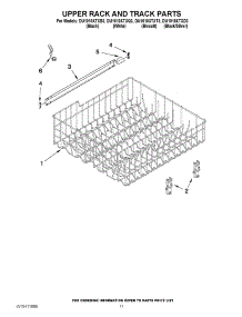 09 - Upper Rack And Track Parts parts for Whirlpool Dishwasher DU1010XTXD3 from AppliancePartsPros.com