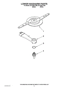 11 - Lower Washarm Parts parts for Whirlpool Dishwasher DU1345XTVB5 from AppliancePartsPros.com