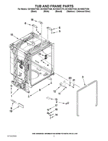 05 - Tub And Frame Parts parts for Whirlpool Dishwasher DU1055XTVB8 from AppliancePartsPros.com