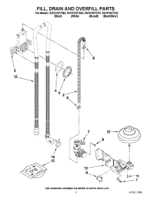 04 - Fill, Drain And Overfill Parts parts for Whirlpool Dishwasher DU1010XTXT3 from AppliancePartsPros.com