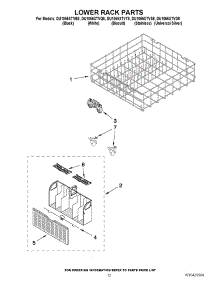 10 - Lower Rack Parts parts for Whirlpool Dishwasher DU1055XTVB8 from AppliancePartsPros.com