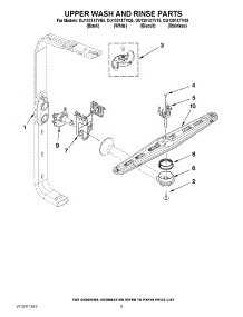 07 - Upper Wash And Rinse Parts parts for Whirlpool Dishwasher DU1301XTVB5 from AppliancePartsPros.com