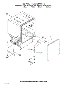 05 - Tub And Frame Parts parts for Whirlpool Dishwasher DU1301XTVQ5 from AppliancePartsPros.com