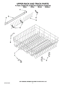09 - Upper Rack And Track Parts parts for Whirlpool Dishwasher GU2300XTVT3 from AppliancePartsPros.com