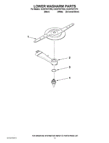 11 - Lower Washarm Parts parts for Whirlpool Dishwasher GU2475XTVB3 from AppliancePartsPros.com