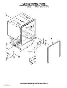 05 - Tub And Frame Parts parts for Whirlpool Dishwasher GU2275XTVQ3 from AppliancePartsPros.com