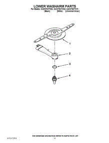 11 - Lower Washarm Parts parts for Whirlpool Dishwasher GU2275XTVQ3 from AppliancePartsPros.com