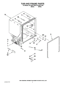 05 - Tub And Frame Parts parts for Whirlpool Dishwasher DU1345XTVQ5 from AppliancePartsPros.com