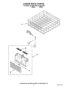 10 - Lower Rack Parts parts for Whirlpool Dishwasher DU1345XTVQ5 from AppliancePartsPros.com