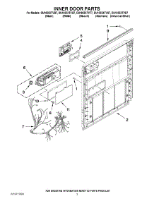 03 - Inner Door Parts parts for Whirlpool Dishwasher DU1055XTVT7 from AppliancePartsPros.com
