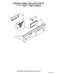 02 - Control Panel And Latch Parts parts for Whirlpool Dishwasher GU2275XTVB3 from AppliancePartsPros.com