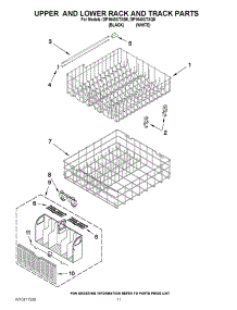 09 - Upper And Lower Rack And Track Parts parts for Whirlpool Dishwasher DP1040XTXB5 from AppliancePartsPros.com