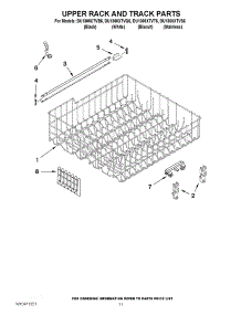 09 - Upper Rack And Track Parts parts for Whirlpool Dishwasher DU1300XTVS6 from AppliancePartsPros.com