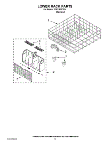 11 - Lower Rack Parts parts for Whirlpool Dishwasher 7DU1100XTSS4 from AppliancePartsPros.com