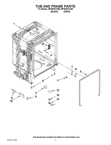 05 - Tub And Frame Parts parts for Whirlpool Dishwasher DP1040XTXQ5 from AppliancePartsPros.com