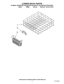 10 - Lower Rack Parts parts for Whirlpool Dishwasher DU1015XTXS3 from AppliancePartsPros.com