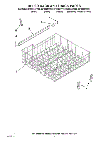 09 - Upper Rack And Track Parts parts for Whirlpool Dishwasher DU1055XTVQ6 from AppliancePartsPros.com