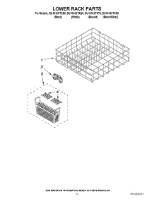 10 - Lower Rack Parts parts for Whirlpool Dishwasher DU1014XTXQ3 from AppliancePartsPros.com
