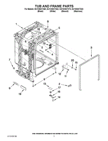 05 - Tub And Frame Parts parts for Whirlpool Dishwasher DU1030XTXS3 from AppliancePartsPros.com