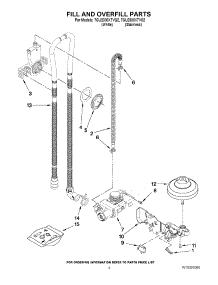 04 - Fill And Overfill Parts parts for Whirlpool Dishwasher 7GU2300XTVS2 from AppliancePartsPros.com