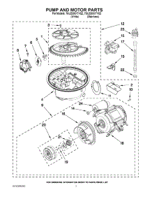 06 - Pump And Motor Parts parts for Whirlpool Dishwasher 7GU2300XTVS2 from AppliancePartsPros.com