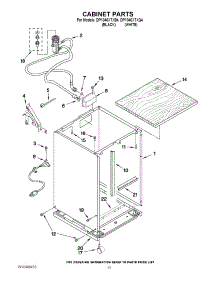 11 - Cabinet Parts parts for Whirlpool Dishwasher DP1040XTXB4 from AppliancePartsPros.com