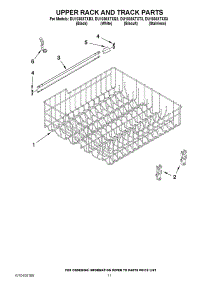 09 - Upper Rack And Track Parts parts for Whirlpool Dishwasher DU1030XTXB3 from AppliancePartsPros.com