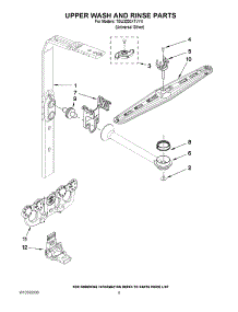 07 - Upper Wash And Rinse Parts parts for Whirlpool Dishwasher 7GU3200XTVY4 from AppliancePartsPros.com